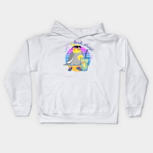 Summer Cockatiel BEACH PLEASE Kids Hoodie